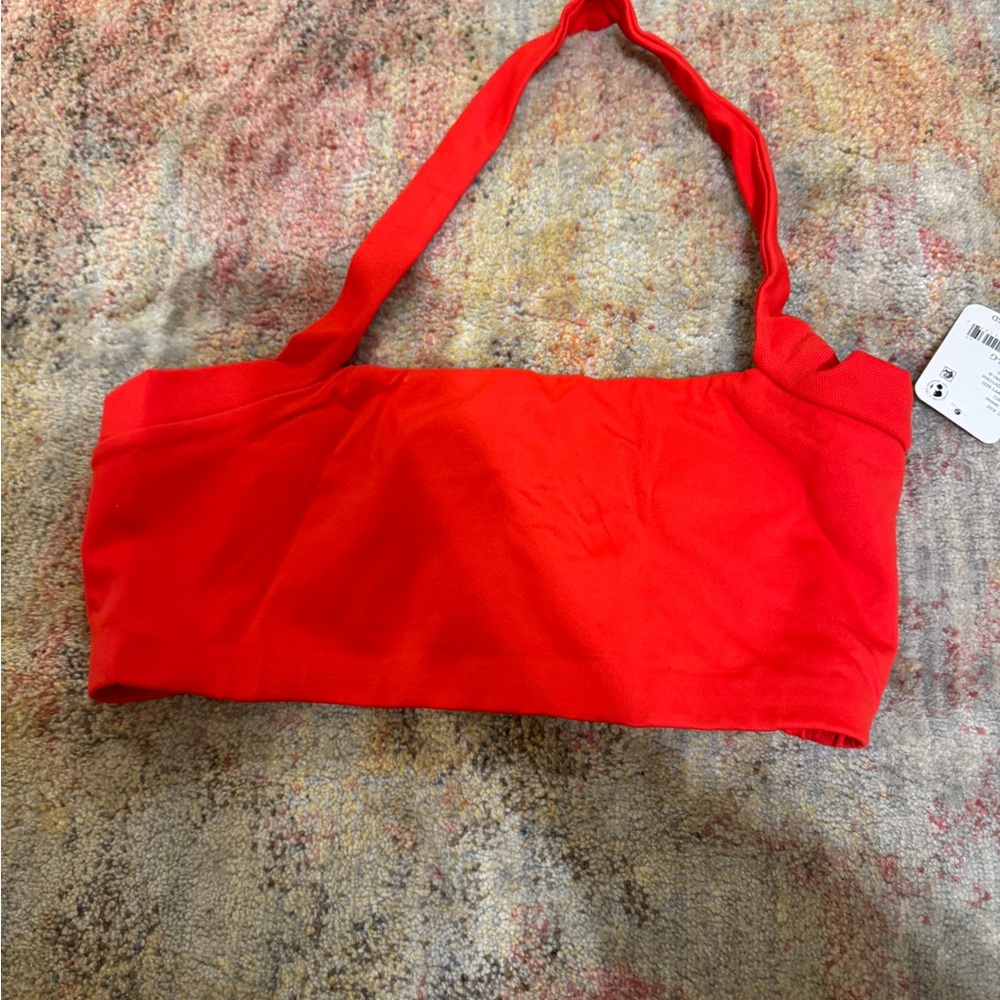 Vibrant Red Halter Bra